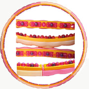 Weighted Fitness Hoop – 1.6kg (3.5lb) Cushioned Exercise Ring for Waist & Core Training, Soft EVA Foam Padding, Detachable 8-Section Design, Home Workout Equipment Made in Korea