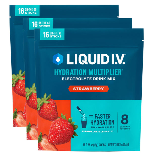 Liquid I.V.® Hydration Multiplier - Passion Fruit | Electrolyte Powder Drink Mix | 3 Pack (48 Servings)