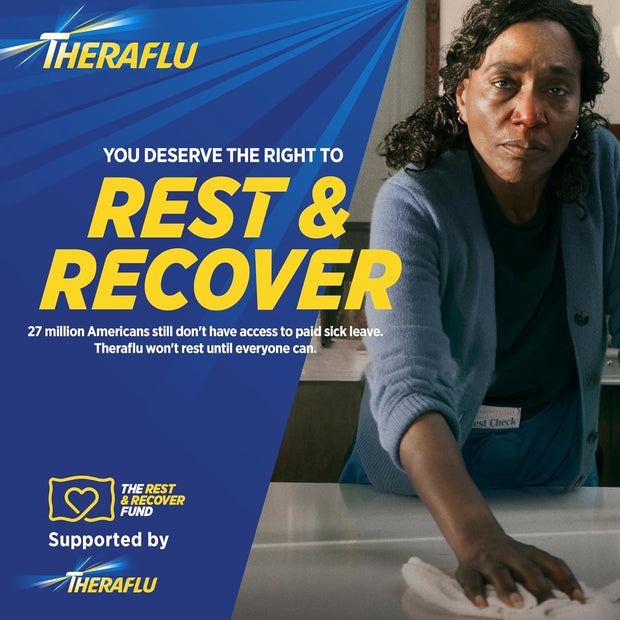 Theraflu Max Strength Daytime Flu Symptom Relief, Honey and Elderberry Syrup, 8.3 Fl Oz and Nighttime Flu Symptom Relief, Honey Lemon Flavor - 6 Count