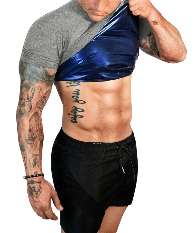 Sauna Shirt for Men Sweat Sauna Suit for Gym Exercise Compression Shirt Workout Shapewear