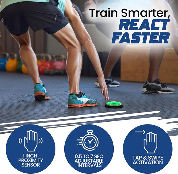 Reflexx RLT 2.0 - Reaction Time Training Lights for Agility - Hand Eye Coordination Training Agility Light Pods for Reaction Games and Fast Reflexes, Quick Reflex Trainer for Sports