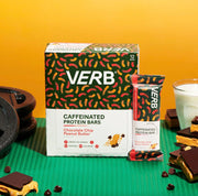 Verb Energy Caffeinated Protein Bar Bundle – Chocolate Chip Peanut Butter & Oatmeal Chocolate Chip – 10g Plant-Based Protein – Vegan, Gluten-Free, 200-Calorie Low Sugar Energy Bars with Organic Green