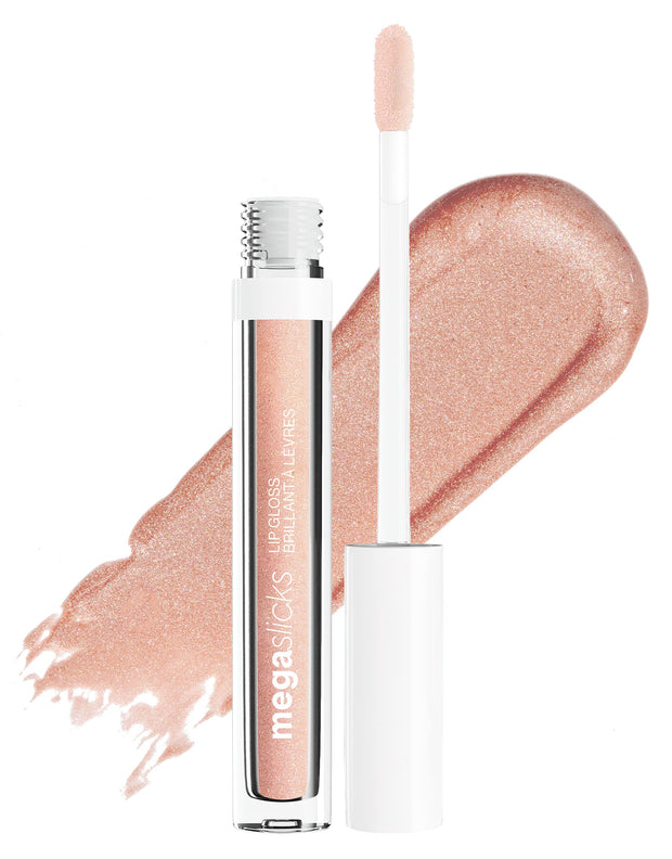 wet n wild MegaSlicks Lip Gloss, Ultra-Glossy, Vitamin-E Enriched, Ultra-Gloss High Shine Moisturizing, Cruelty-Free & Vegan - Crushed Diamonds