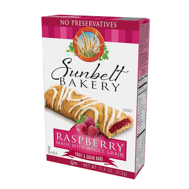 Sunbelt Bakery's Raspberry Fruit & Grain Bars, 1.4 oz Bars, 8 Count