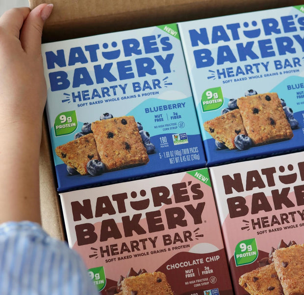 Nature’s Bakery Hearty Bars Blueberry, Whole Grains, Dairy-Free, Snack Bar, 30 Count
