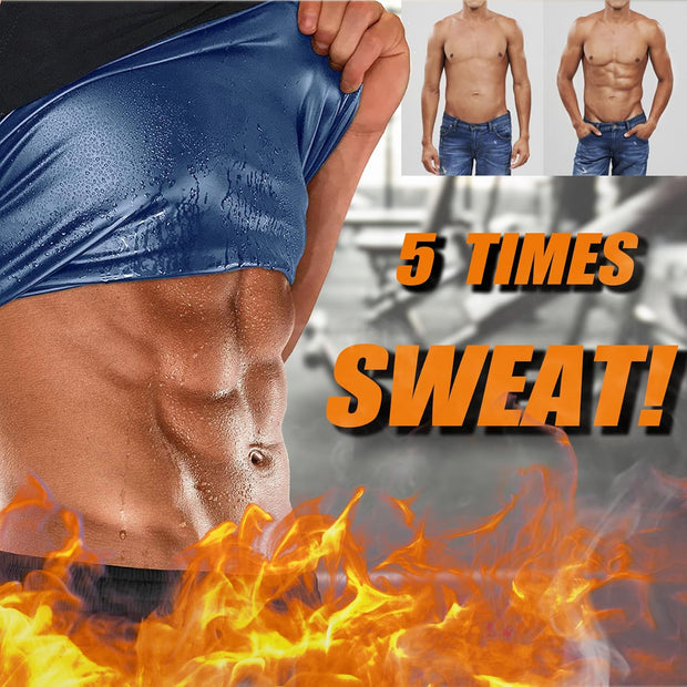 Sauna Vest for Men Waist Trainer,Sleeveless Sauna Suit for Men Weight Loss,Sauna Shirt for Men Compression Tank Top