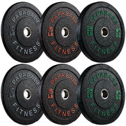 Papababe Weight Plates, 2-Inch Weights Plates Set, Floor Protective Rubber Weight Plates, 10-600lbs Bumper Plates for Barbell Strength Training & Weightlifting (Single/Pair/Full Set)