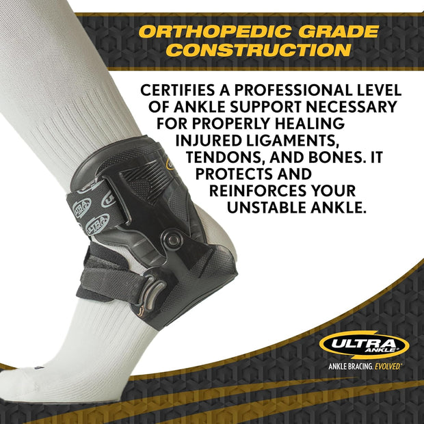 Ultra Zoom Ankle Brace – Hinge Design Promotes Faster Healing and Accelerated Recovery with Natural Protected Movement to promote Early Activity After Injury and Prevent Future Injuries in Life and Sport.