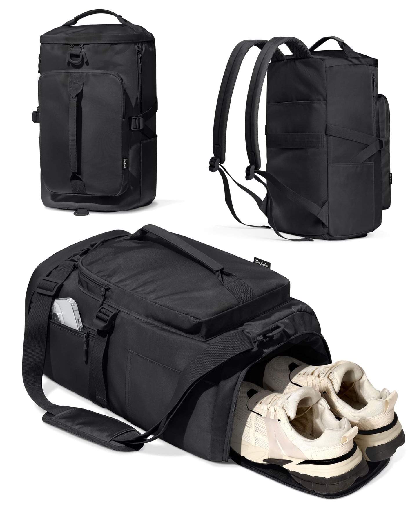 Gym Bag for Women Workout Gym Backpack with Shoe Compartment Sports Duffel Bag Multiple Pockets 30L (Grey Sage)