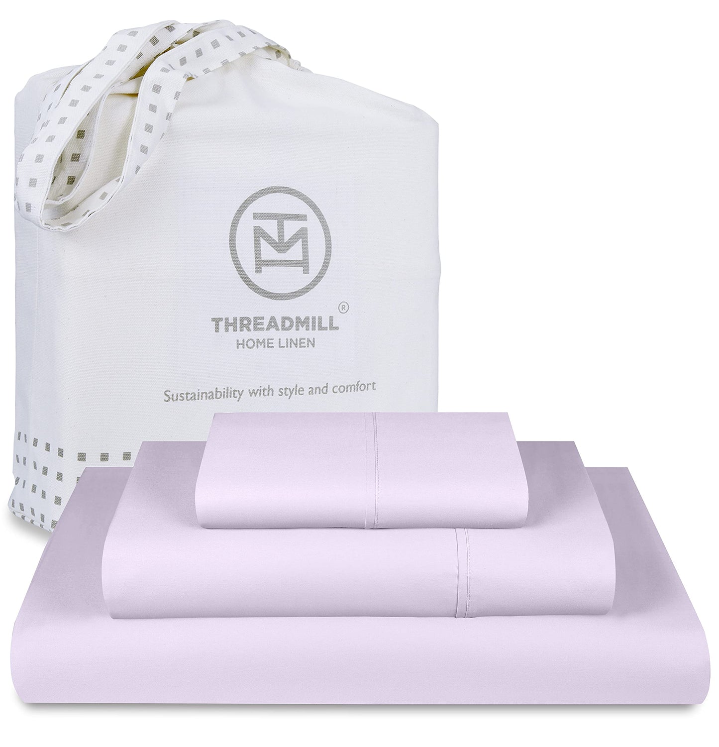 Threadmill 5-Star Hotel 500 Thread Count Best Bed Sheets, 100% Cotton Sheets Set for Queen Bed, Smoother Than Egyptian Cotton Claims, 4 Pc Set with Deep Pockets (Dark Grey)