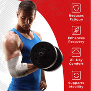 Nordic Lifting Elbow Compression Sleeves (1 Pair) – Support for Pain Relief, Tendonitis, Golfer’s & Tennis Elbow Recovery