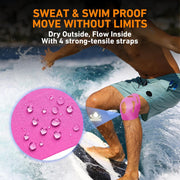 PreCut Kinesiology Tape for Knees, 12PCS Upgraded Waterproof KTQUICK Knee Tape for Knee Pain Relief Pre Cut, Original Cotton Athletic Knee Tape, Waterproof&Hypoallergenic Latex-Free for Sports (Black)