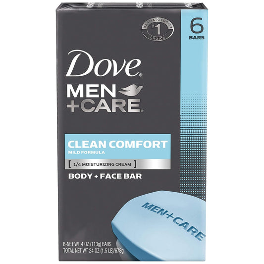 Dove Men+Care Body and Face Bar, Clean Comfort, 4 oz