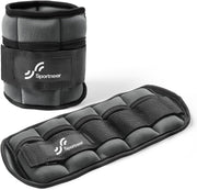 Sportneer Adjustable Ankle Weights for Women and Men 7 lbs/Pair Adjustable Leg Weights with Secure Straps, Strength Training Weighted for Yoga, Walking, Running, Aerobics, Gym, Physical Therapy