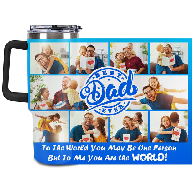 Personalized Tumbler Custom Vacuum Insulated Travel Mug Customizable Coffee Cup with Your Photos and Text Christmas Birthday Gift