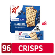 Special K Bar Pastry Crisps, Breakfast Bars, 100 Calorie Snacks, Blueberry (8 Boxes, 96 Count)