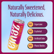 Zevia Zero Sugar Energy Drink, Peach Passionfruit, 12 Ounce Can
