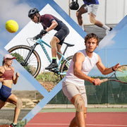 PreCut Kinesiology Tape for Knees, 12PCS Upgraded Waterproof KTQUICK Knee Tape for Knee Pain Relief Pre Cut, Original Cotton Athletic Knee Tape, Waterproof&Hypoallergenic Latex-Free for Sports (Black)