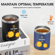 Personalized Custom Tumbler Print in USA 12oz Stainless Steel Travel Coffee Cup with Lid & Straw Double Wall Insulated Mug With Colorful Text Logo Photo