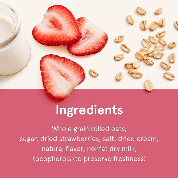 Quaker, Instant Oatmeal, Strawberries And Cream, 10.5 Oz