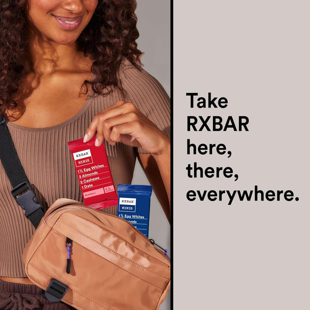 RXBAR Minis Protein Bars, Gluten Free Snacks, Breakfast Snacks, Variety Pack, 7.3oz Box (8 Bars)