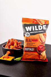 WILDE Buffalo Protein Chips, Thin and Crispy, High Protein, Keto Friendly, Made with Real Ingredients, 2.25oz Bags (Pack of 8)…