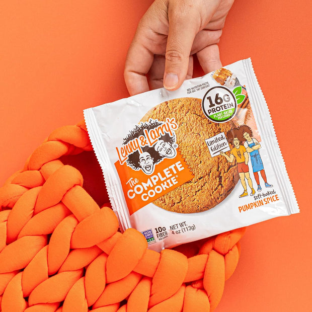 Lenny & Larry's The Complete Cookie, Pumpkin Spice, Soft Baked, 16g Plant Protein, Vegan, Non-GMO 4 Ounce Cookie (Pack of 12)