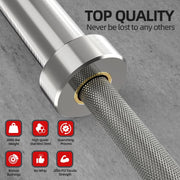 Professional Powerlifting Barbell, 7ft 20KG 29MM Olympic Powerlifting Barbell with Aggressive Knurling, 2000 lbs Capacity 205K PSI Weight Bar Fit 2" Plates for Bench, Squat, and Deadlift