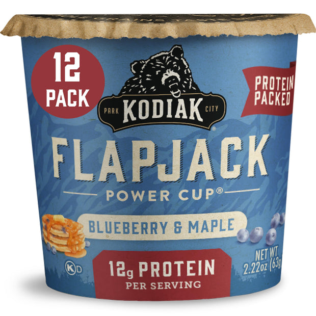 Kodiak Cakes Instant Pancake & Flapjack Cups, Buttermilk & Maple, High Protein, 100% Whole Grains, (Pack of 12)