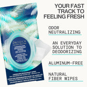 Pacifica Deodorant Wipes - Coconut Milk Underarm & Full Body Deodorant Wipes - Removes Sweat & Oil - Aluminum-Free - Natural Feminine Odor Control Clean Vegan & Cruelty-Free Dermatologist Tested