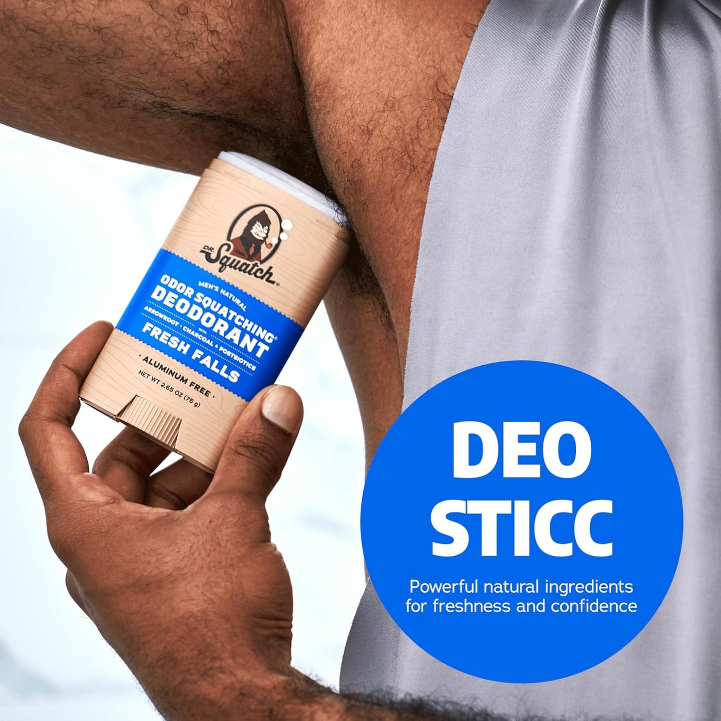 Dr. Squatch Natural Deodorant for Men 3 Pack – Odor-Squatching Men's Deodorant Aluminum Free (2.65 oz, 3 Pack)