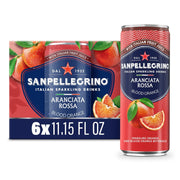 Sanpellegrino Italian Sparkling Drink Aranciata Rossa, Sparkling Orange and Blood Orange Beverage, 11.15 Fl Oz Can