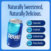 Zevia Zero Sugar Soda, Cola, 12 Ounce Cans (Pack of 12)