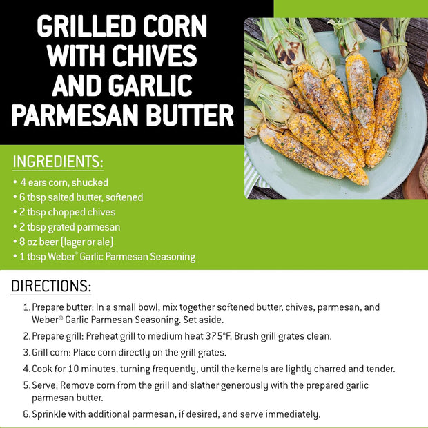 Weber Garlic Parmesan Seasoning, 4.3 oz