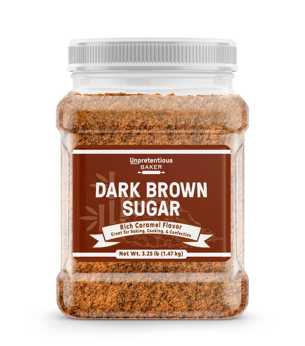 Unpretentious Dark Brown Sugar, Great for Baking, Rich Caramel Flavor, Sweetener (1.8 Pound)