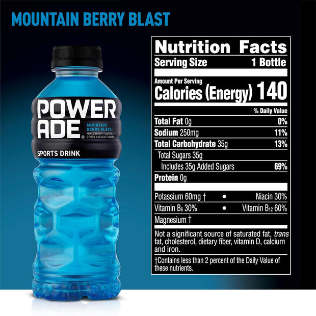POWERADE Mountain Berry Blast Sports Drink, 20 Fl Oz