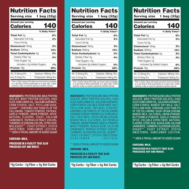 Quest Nutrition Protein Chips Variety Pack Bundle, High Protein, Low Carb, 24 Count