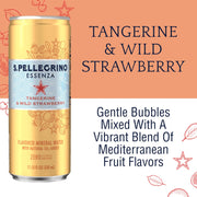 S.Pellegrino Essenza Tangerine Wild Strawberry Flavored Mineral Water with Natural CO2 Added