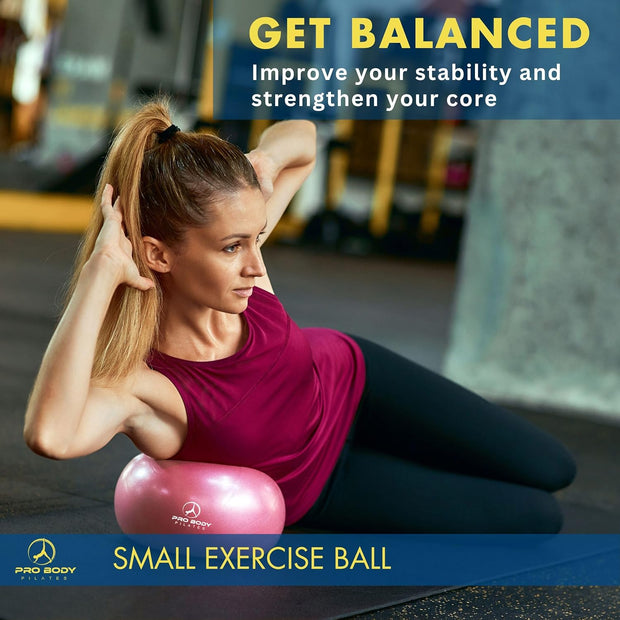 ProBody Pilates Small Exercise Ball - 9 Inch Workout Ball for Stability, Barre, Yoga, Core & Physical Therapy