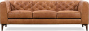 POLY & BARK Essex Sofa in Full-Grain Pure-Aniline Italian Tanned Leather in Cognac Tan