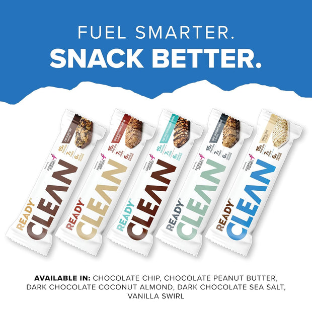 Ready® Protein Bars - Nut Free Bundle - Dark Chocolate Sea Salt + Chocolate Chip + Vanilla Swirl + Mint Chocolate Chip Bundle (3-Packs of 12, 1-Pack of 5, 41 Total)