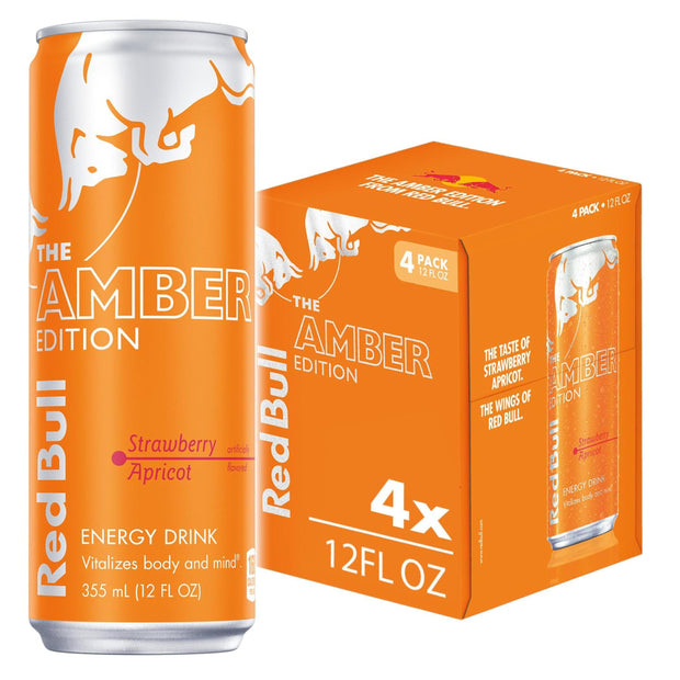 Red Bull Yellow Edition Energy Drink, Tropical, with 80mg Caffeine plus Taurine & B Vitamins, 8.4 Fl Oz, 6 Packs of 4 Cans (Pack of 24)