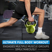 Kettlebell Sets Professional Grade - Strength Training Kettlebells for Home Workout - Cast Iron Kettle Bell Weight Sets for Men & Women with Special Protective Bottom