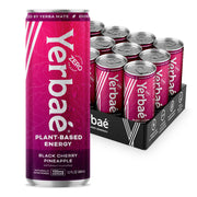 Yerbaé Energy Seltzer - Variety Performance Pack. No Sugar/Calories/Carbs. Energized by Yerba Mate Naturally Caffeinated Plant-Based, Healthy Alternative to Coffee/Sugary Sodas, Pack of 12, 12oz cans
