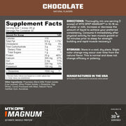MTN OPS Magnum Chocolate Protein Powder, 23g of Whey Isolate Protein & Milk Protein with BCAAs, Zero Sugar & Gluten Free 30-Serving Tub