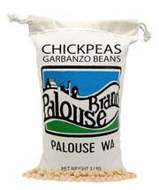 Palouse Brand Certified Glyphosate Residue Free Chickpeas | 3 LBS | Family Farmed in Washington State | Desiccant Free | Non-GMO Project Verified | Kosher Parve | Cotton Drawstring Bag