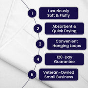 Ultra Soft & Plush Viscose from Bamboo Bath Towels - 700 GSM Luxury Bath Towels - 6 Piece Set - Super Absorbent & Quick Drying (Eucalyptus Green)