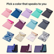 Non-Slip TPE Yoga Mat for Women & Men, 72"x24" Extra-Long Pilates Mats for Hot Yoga, HIIT, Floor Workouts, Lightweight Fitness Mat with Dual Grip