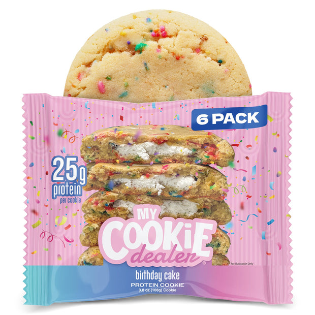 My Cookie Dealer Protein Cookies, Variety Pack (5-Pack, 2.2oz Each) - 15-17g of Protein per Cookie - Individually Wrapped Travel Snacks