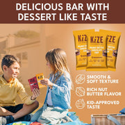 KiZE Energy Bars - Peanut Butter Chocolate Chip - Gluten Free, Dairy Free, Non-GMO, and High Protein Meal Replacement Energy Bars, Clean and Simple Food Ingredients - 10g High Protein Snacks, (10 Count)